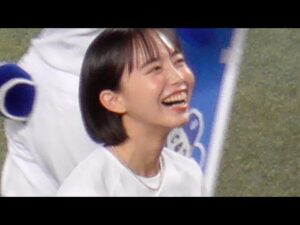 モデルで俳優の井桁弘恵さんの始球式 中日ドラゴンズVS広島東洋カープ 2025/06/27