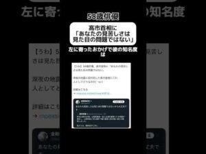 【え？】58歳俳優｢高市首相の見苦しさは見た目の問題ではない｣ #shorts